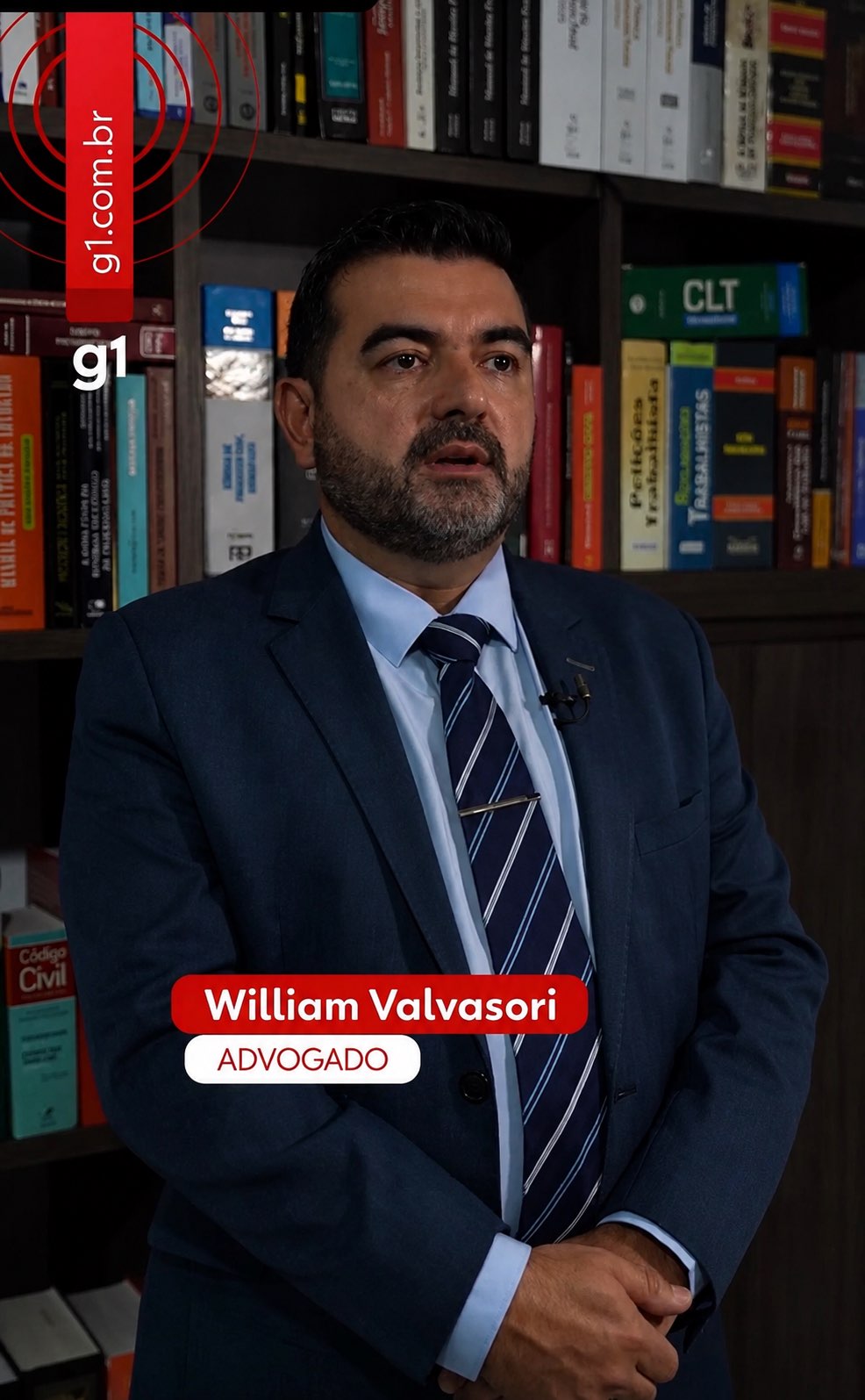 Dr. William Valvasori em entrevista ao portal g1